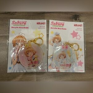 2 Sakura Cardcaptors acrylic keychains